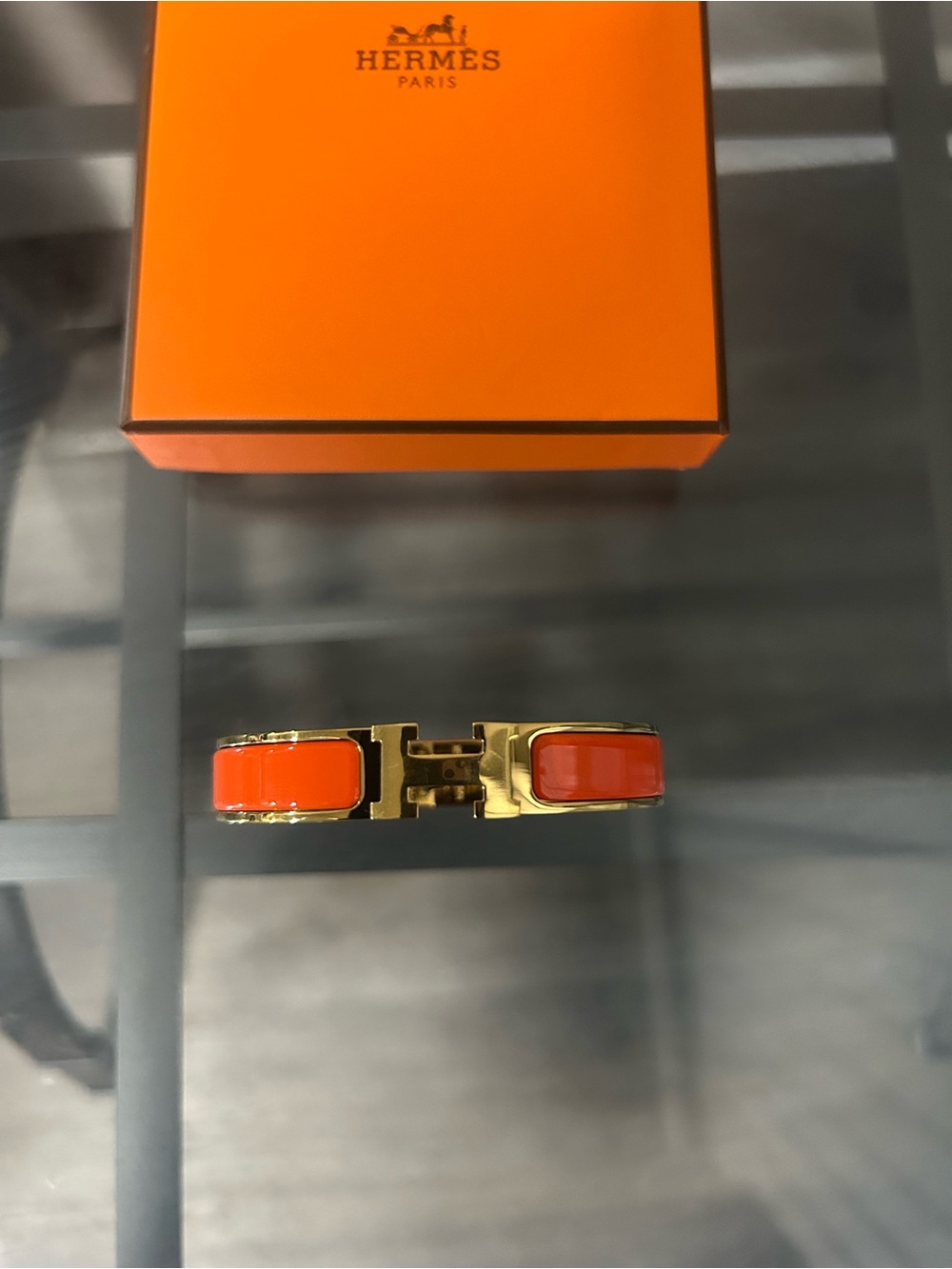 Hermes Orange And Gold Clic
H Bracelet - Picture 5 of 5
